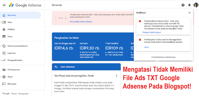 Cara Mengatasi Tidak Memiliki File Ads TXT Google Adsense