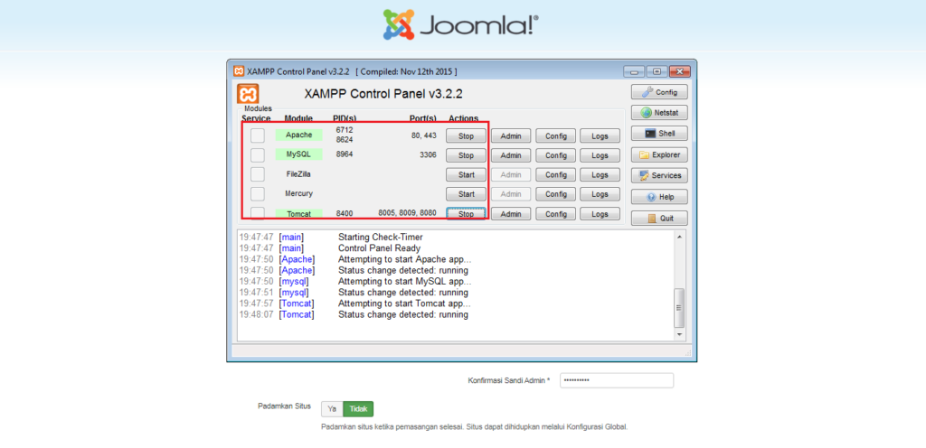 Cara Instal Web Joomla Offline