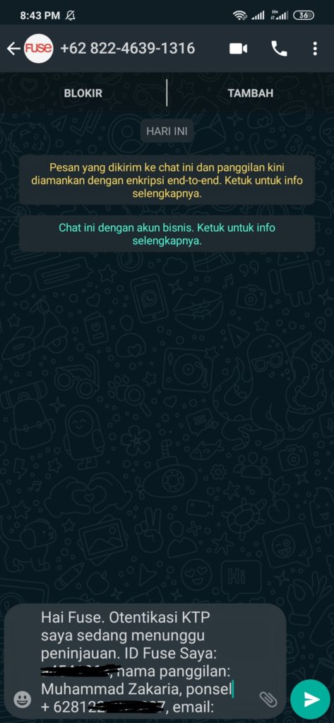 Kirim Chat Ke Whatsapp Fuse Pro