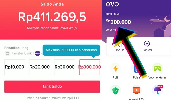 Bukti Pembayaran dari Aplikasi TikTok Lite Terbaru