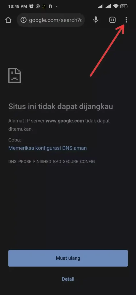 Cara Mengatasi DNS_PROBE_FINISHED_BAD_SCURE_CONFIG di Google Chrome