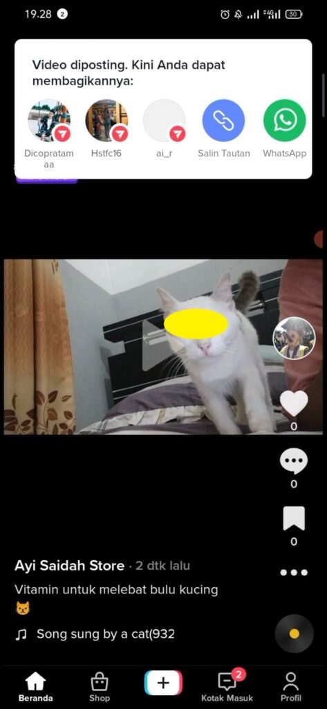 cara upload video di Tiktok untuk memunculkan keranjang kuning